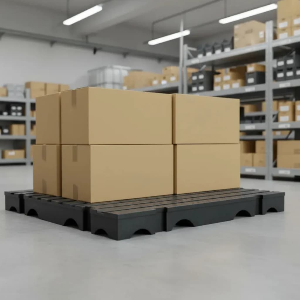 Piso Plastico Modular Estrado Vazado 50x50cm Preto Antiderrapante Facil Limpeza Duravel