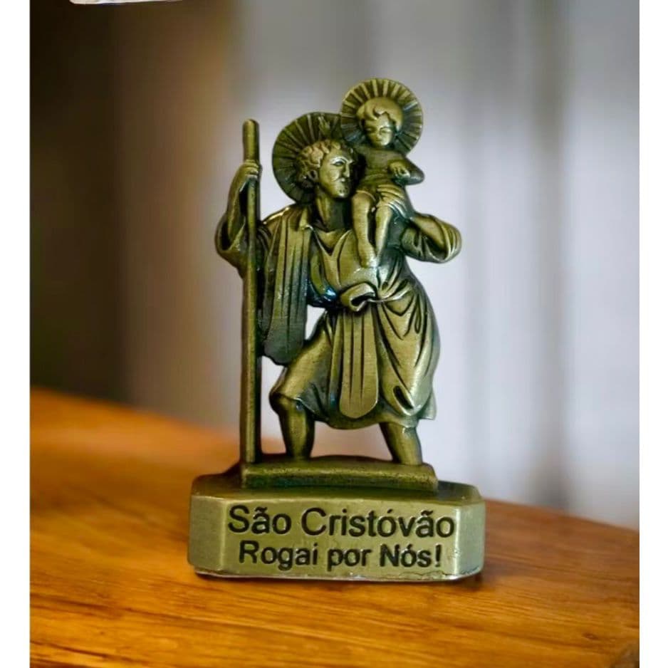IMAGEM SÃO CRISTOVÃO METAL BASE ADESIVA PARA CARRO , UMA PROTEÇÃO DE SÃO CRISTOVÃO O PROTETOR DOS MOTORISTA!!!