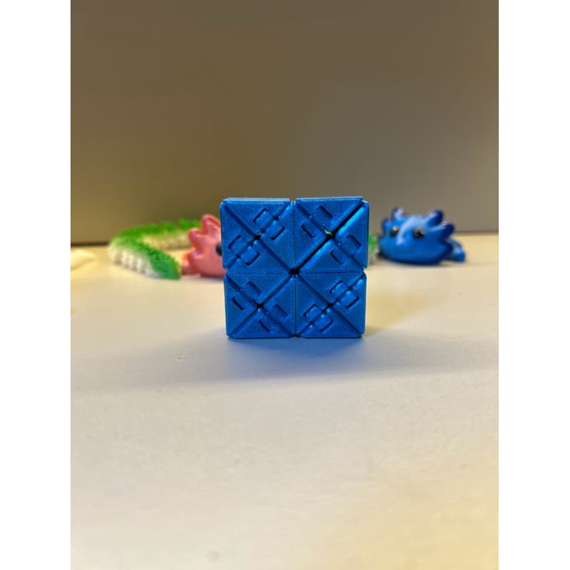 Cubo Infinito Fidget Toy Azul | Quebra-Cabeça Anti-Estresse | Ideal para Autismo e TDAH