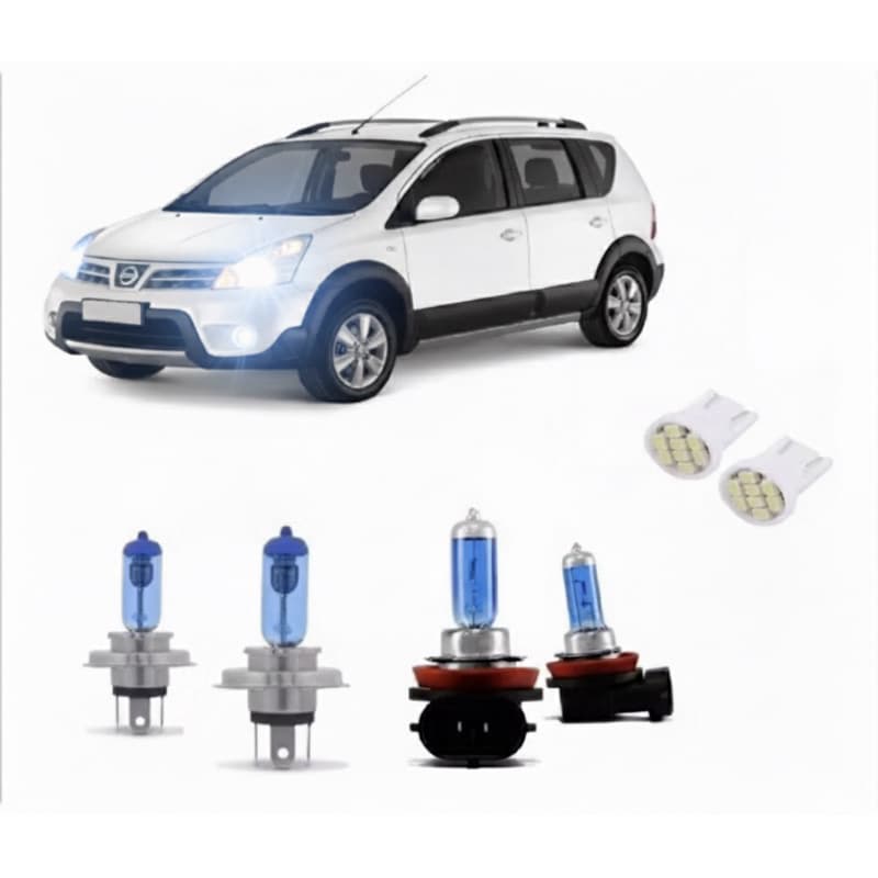 Kit Lampada Super Branca + Led Farol/milha Livina 2010/2013