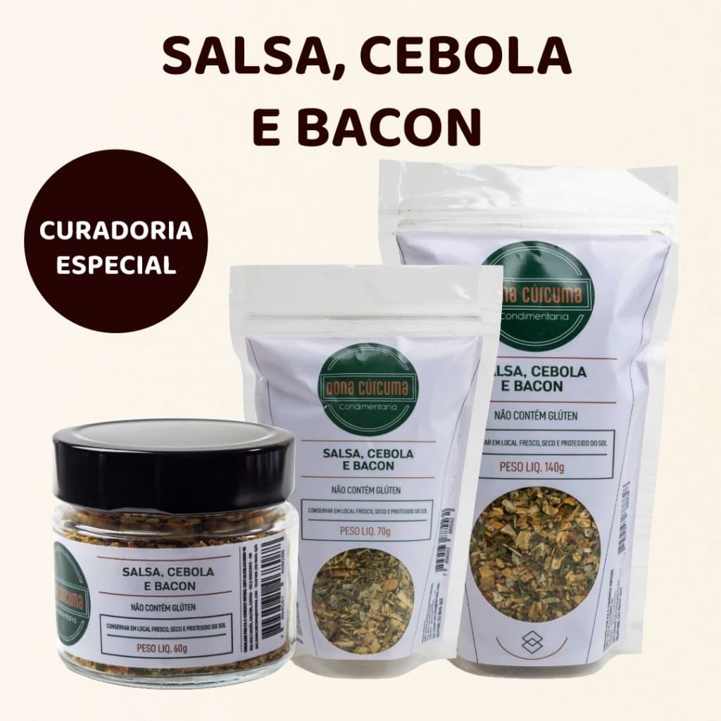 Salsa, Cebola e Bacon 100% Vegetal | Temperos e Especiarias – Dona Cúrcuma