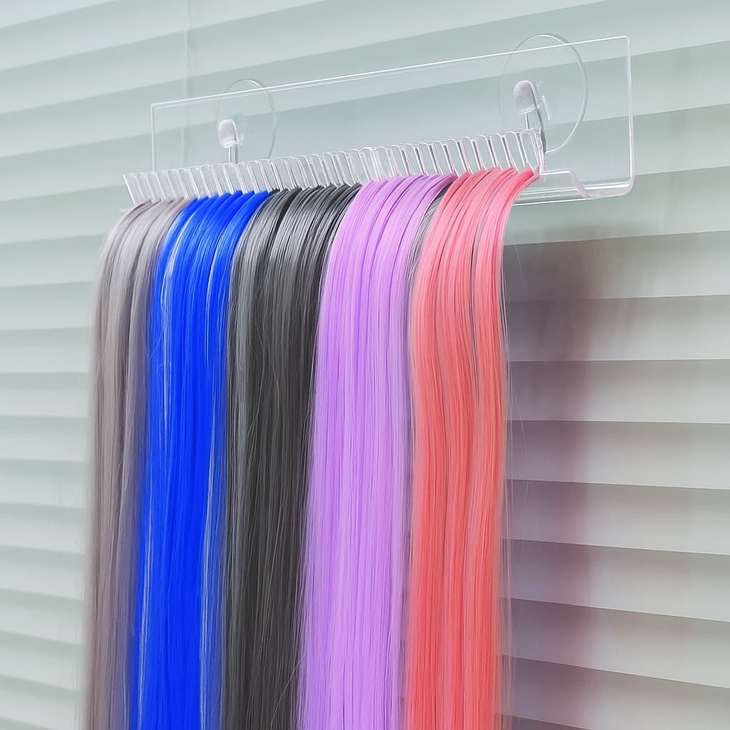 Suporte De Extensão De Cabelo , Cabide Peruca , Exibição De Armazenamento De Leve , Para Salão De Beleza J2P5