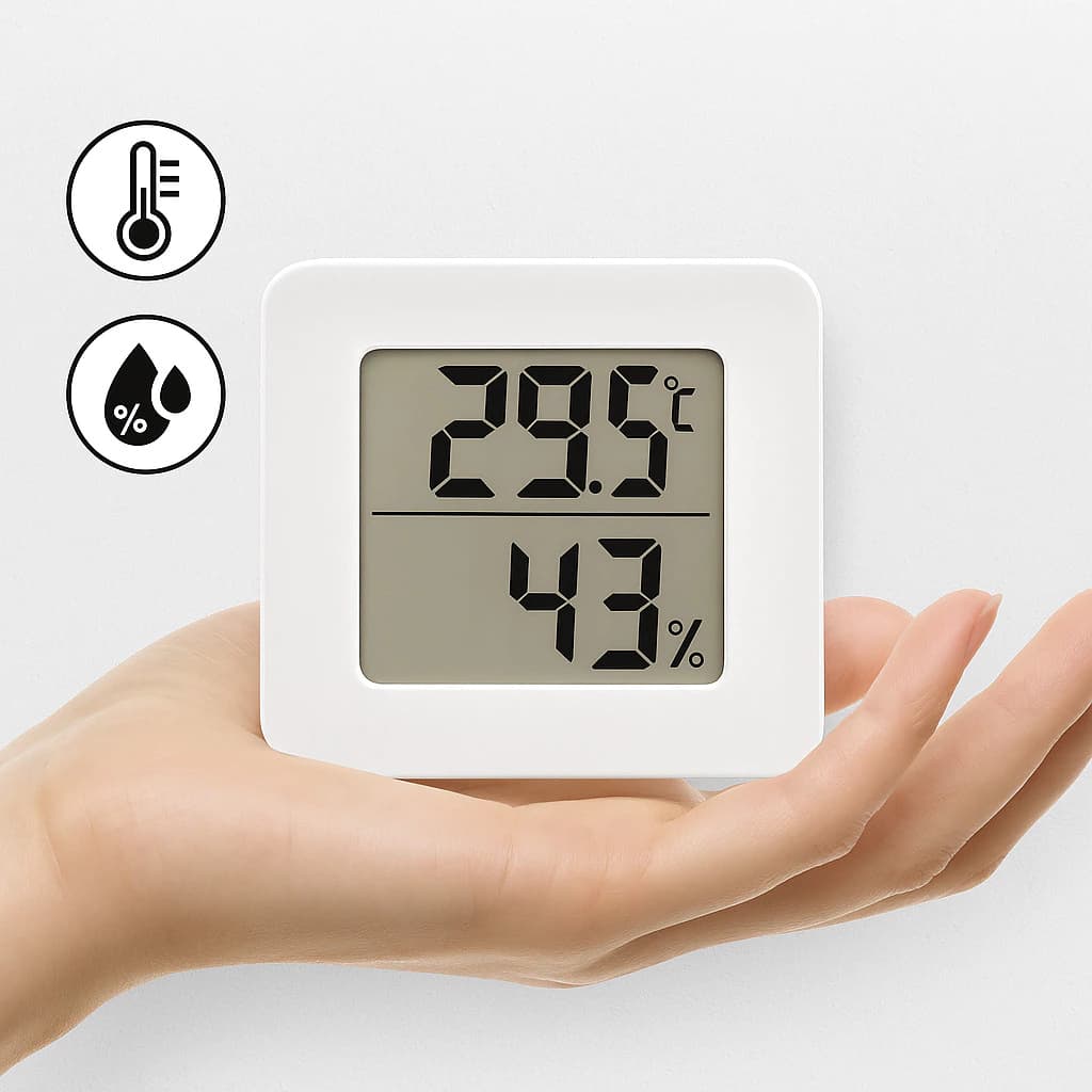 Higrômetro Termômetro Digital LCD Medidor de Umidade e Temperatura Ambiente Portátil Profissional