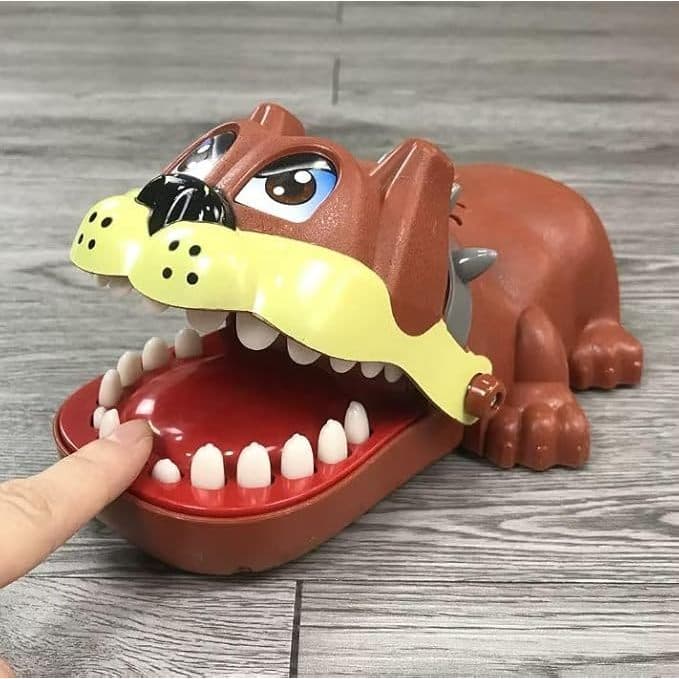 Cachorro De Brinquedo Interativo Morde Quando Toca o Dente Divertido Cão