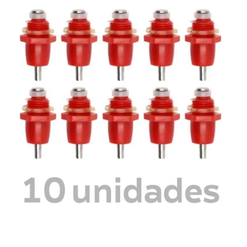 10 Bebedouro Automático Bico Nipple para aves galinha frango granja galo codorna pintinho