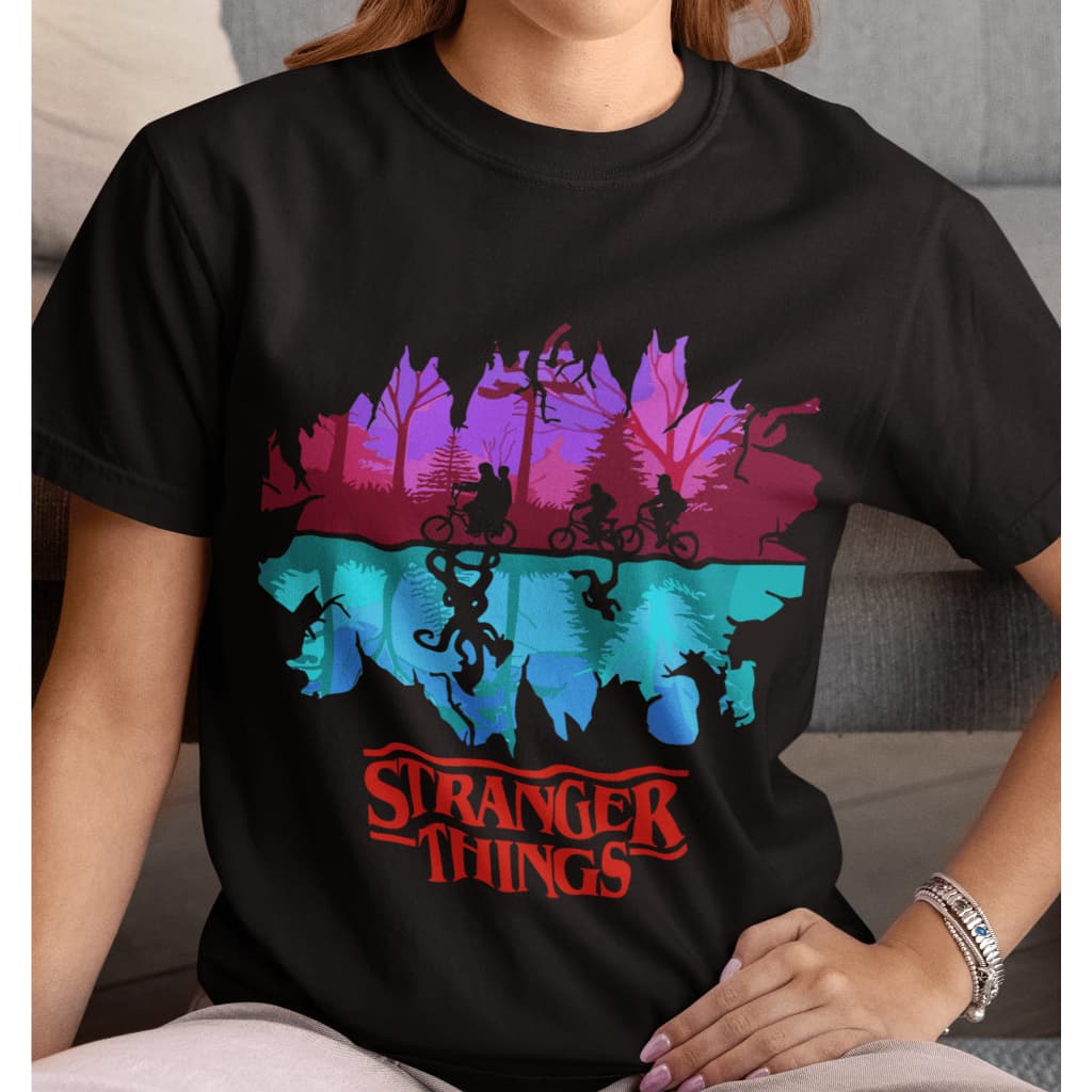 Camiseta Unissex Estampa Stranger Things Série Terror Suspense Camisa 100% Algodão Comfort