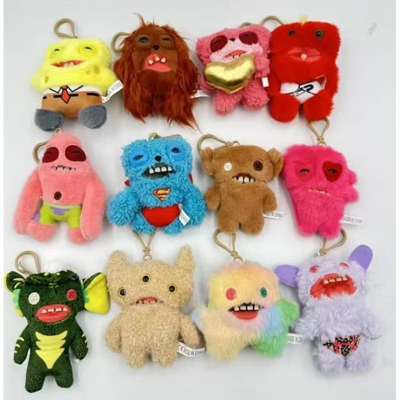 Fugler Pelúcia Chaveiro 12cm Mini Monstro Boneco Dente Feio Divertido Estranho Engraçado