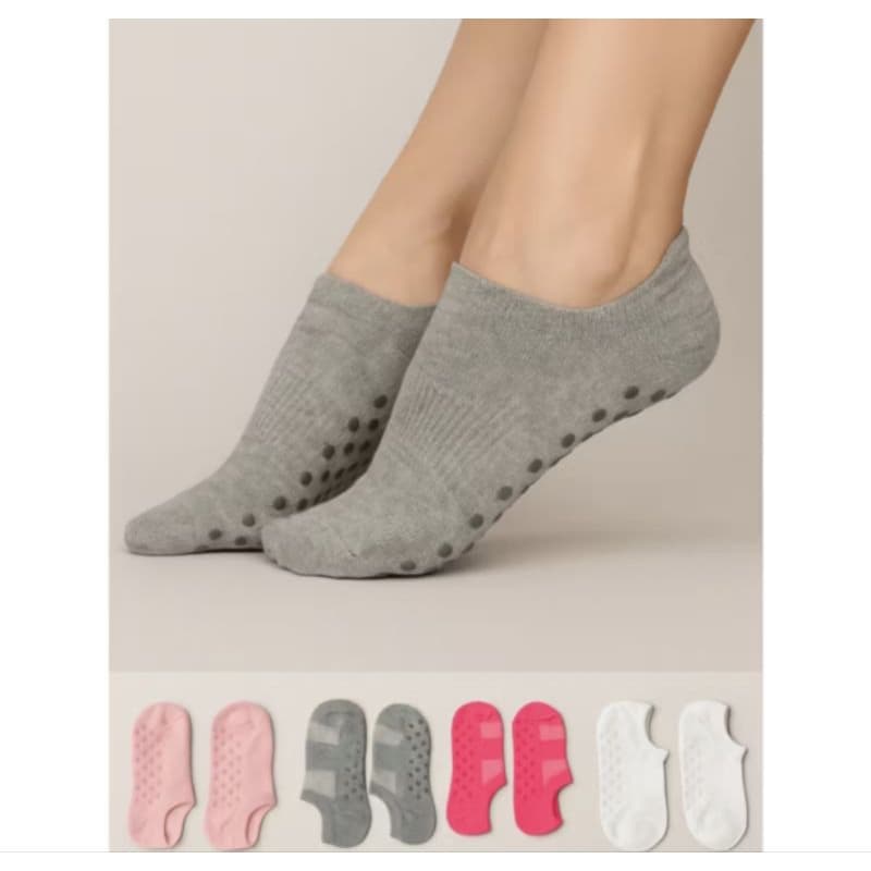 6/ 12 pares Meia soquete antiderrapante 34 ao 43 Pilates yoga ballet academia feminina masculina borrachinha exercicios