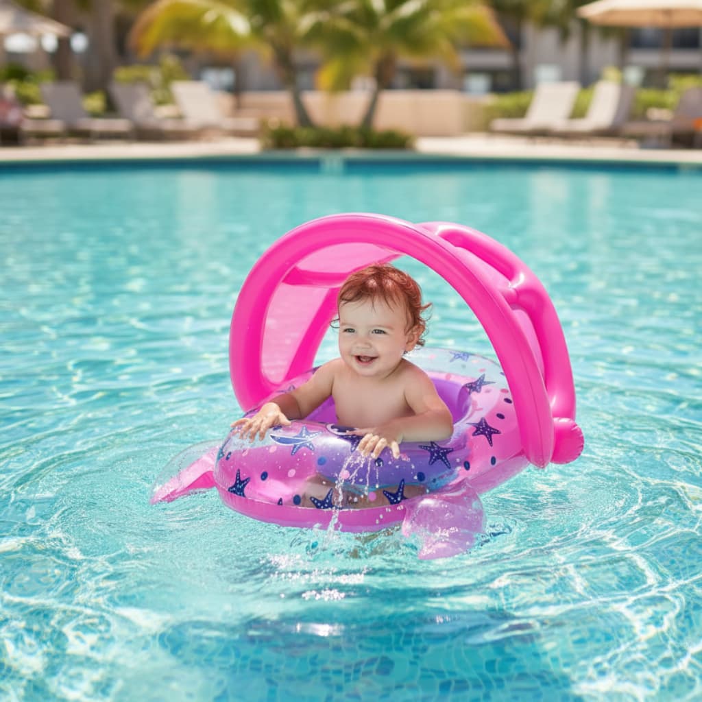 Boia Inflável Infantil Caranguejo Menino Menina Bote Piscina Praia Flutuador Criança Brinquedo Aquático Segurança Confor
