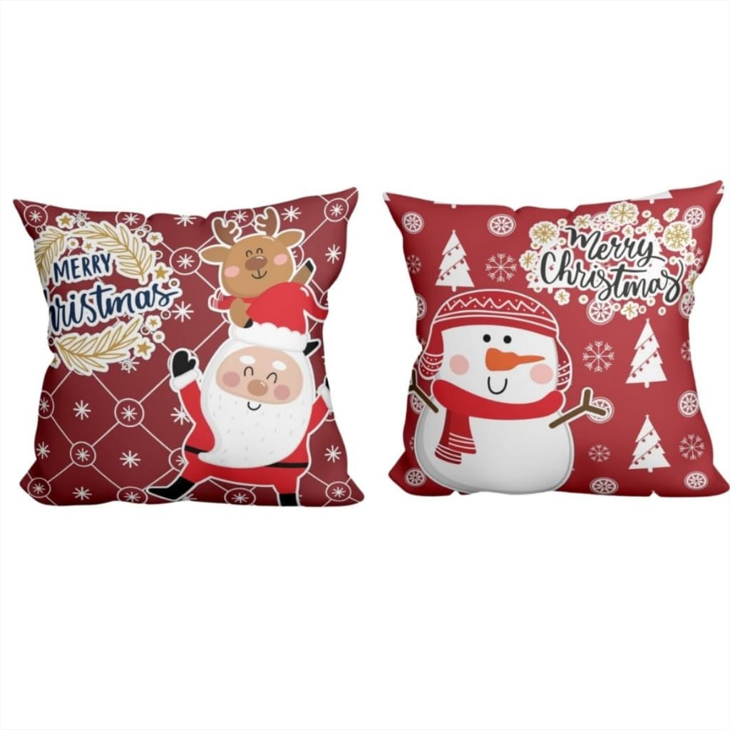 Kit 2 Capas de Almofada Tema Natal 40x40cm – Diversas Estampas