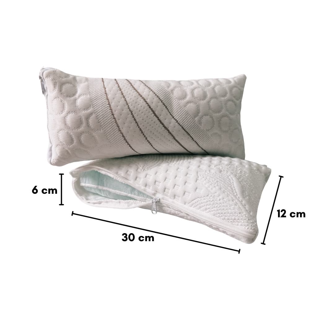 Almofada 30x12cm Macia Leve Com Capa Lavável