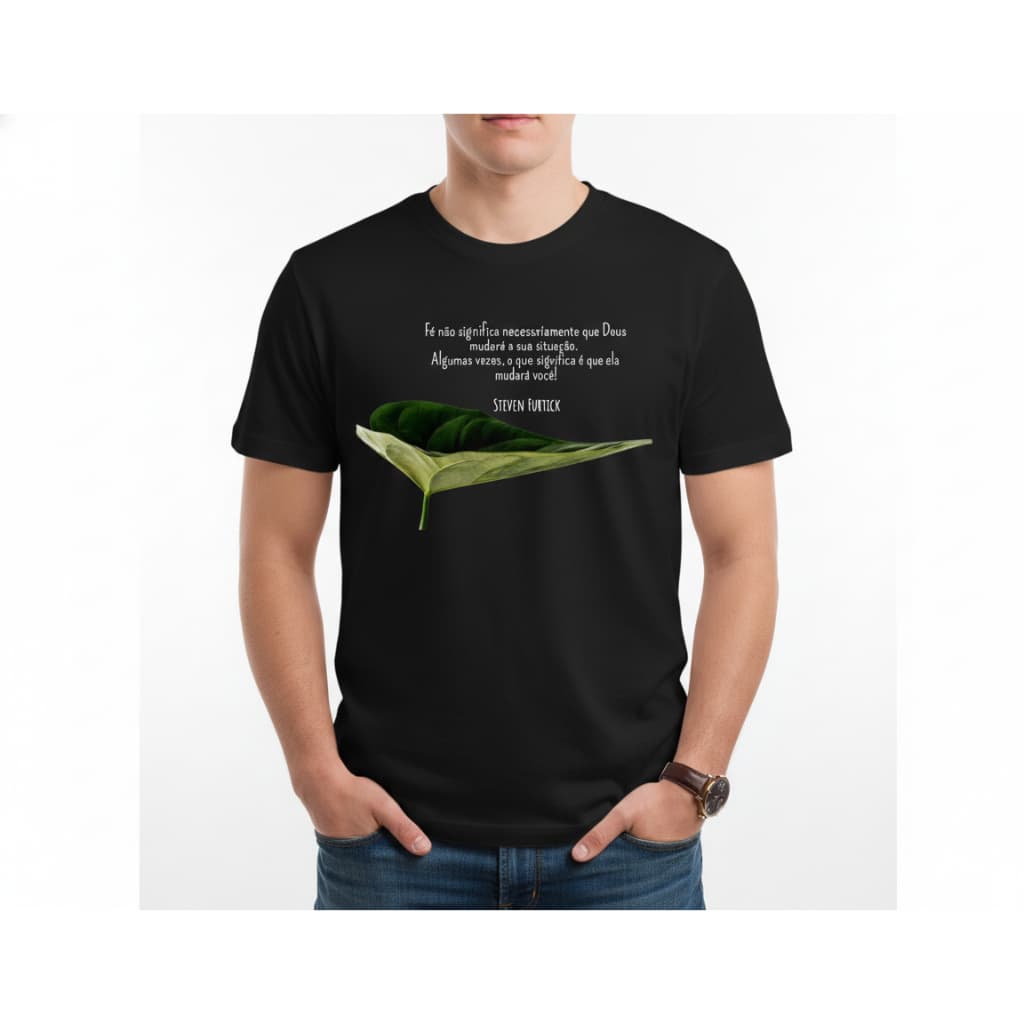 Camiseta Cristã Evangélica Fé Masculina Feminina - Frase Bíblica Gospel Algodão
