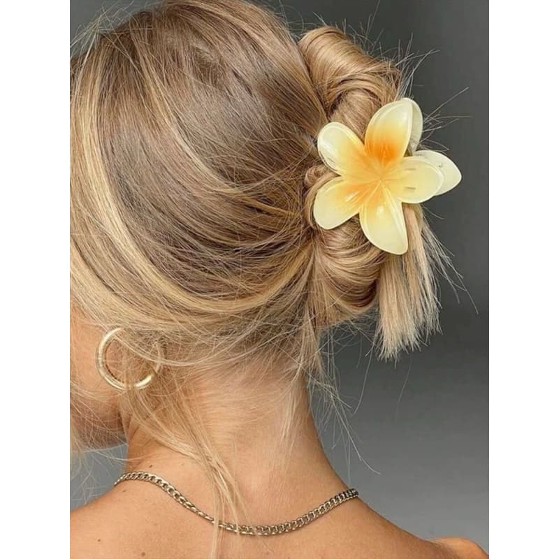 Grampo/ Piranha Prendedor de cabelo Flor Kit c/2 Grande Praia 7cm para hair