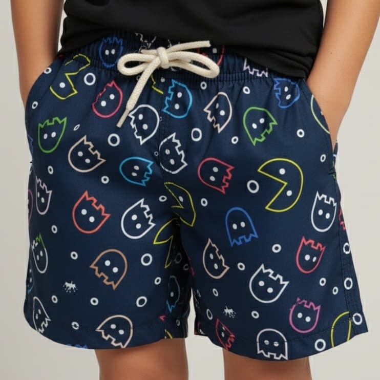 SHORT TACTEL INFANTIL PREMIUM - BERMUDA BANHO JUVENIL PRAIA PISCINA - CALÇÃO MAURICINHO 2 AO 16