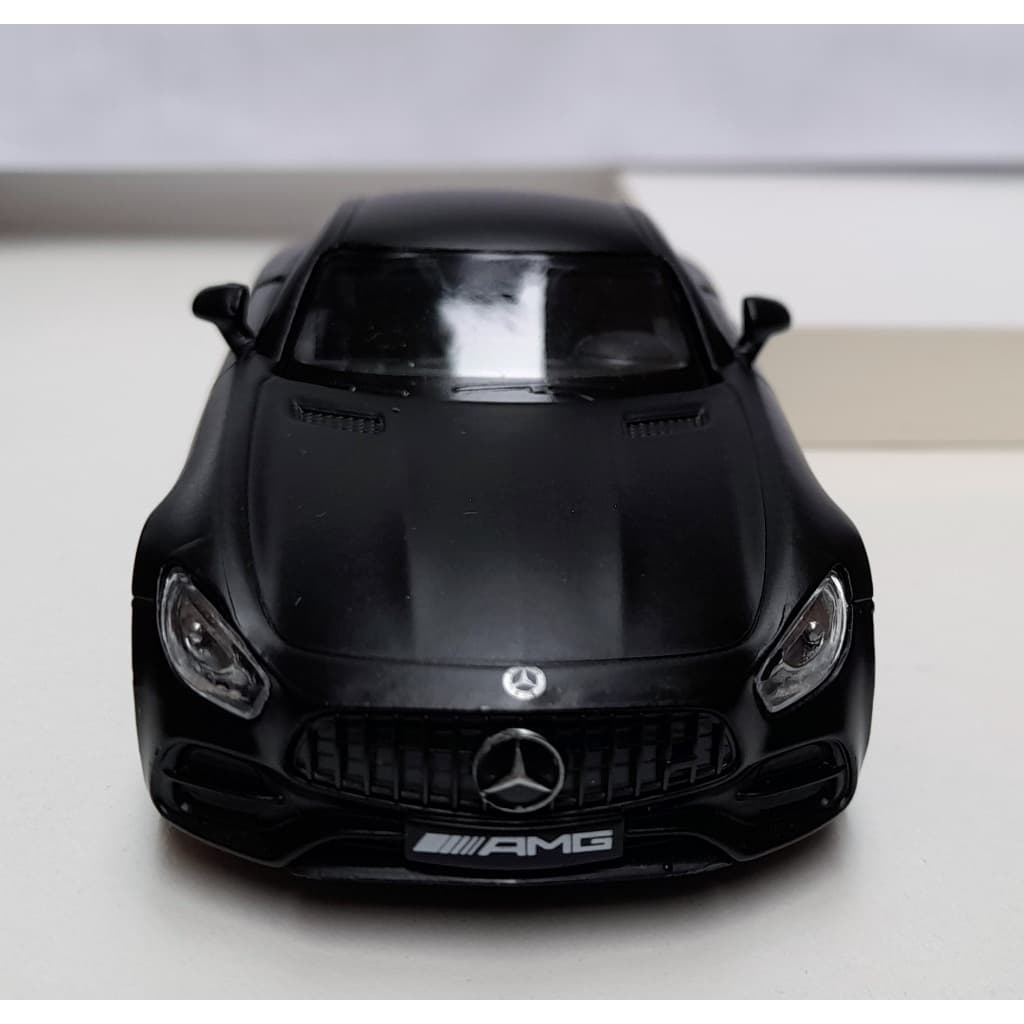 Miniatura Mercedes Amg Gts Preto Fosco Rmz City 1/36