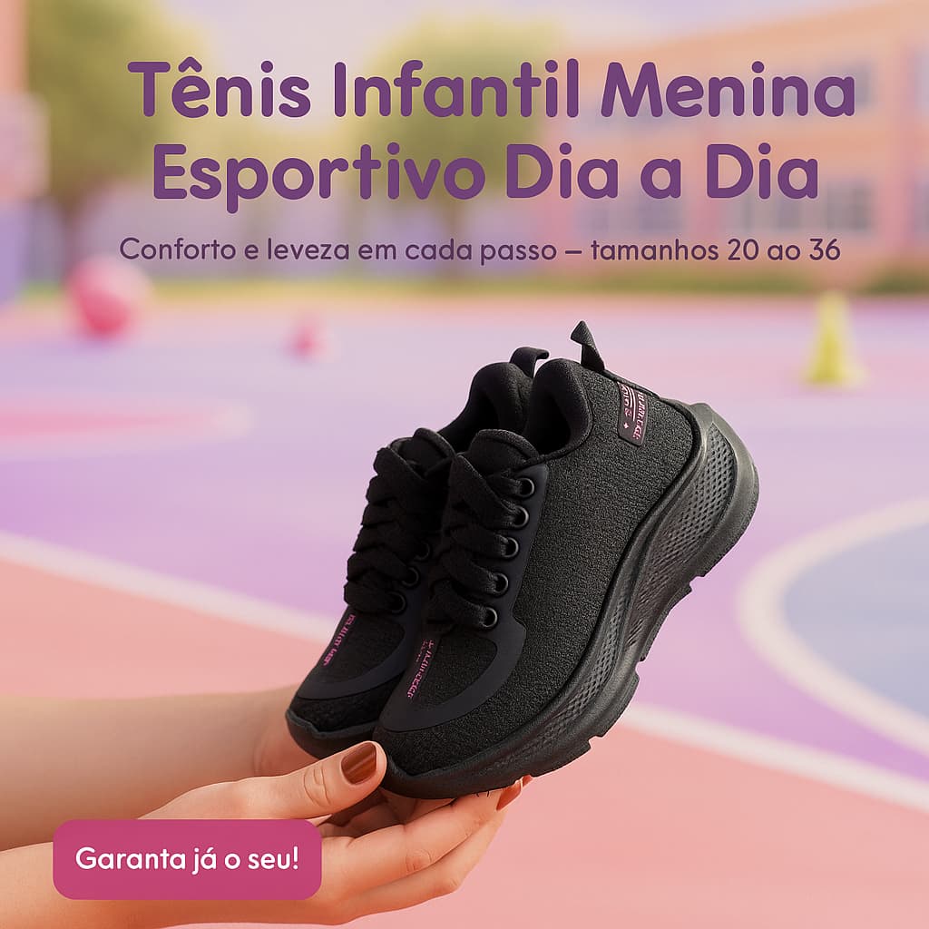 Tênis Meia Esportivo Menina – Confortável, Leveza Em Cada Passo 24 AO 36 - GARANTA O SEU!