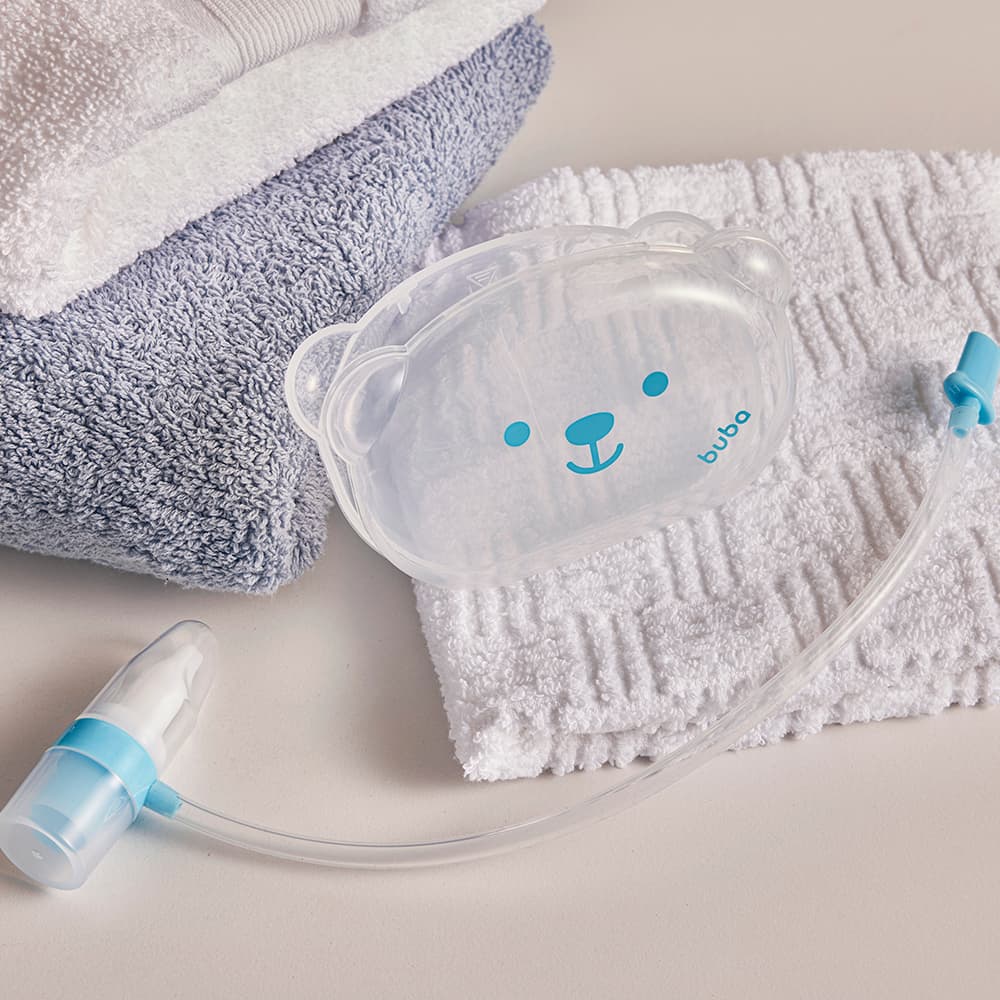Aspirador Nasal Infantil Com Estojo Ursinho Buba
