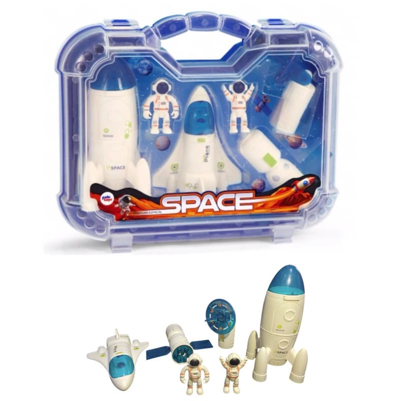 Maleta Kit Astronauta de Brinquedo Educativo Space Aventura Espacial