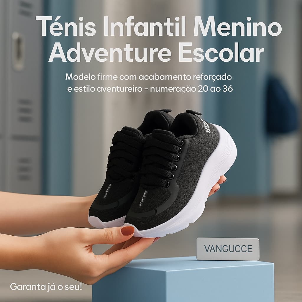 Tênis Infantil Escolar Para Menino – Durável, Flexível para o Dia a Dia 24 - 36 | GARANTA JÁ O KIT!
