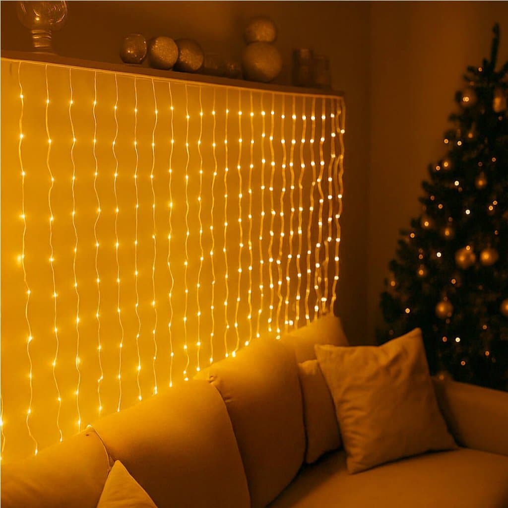 Cortina Led Decoração de Natal 3x2 com 240 Leds