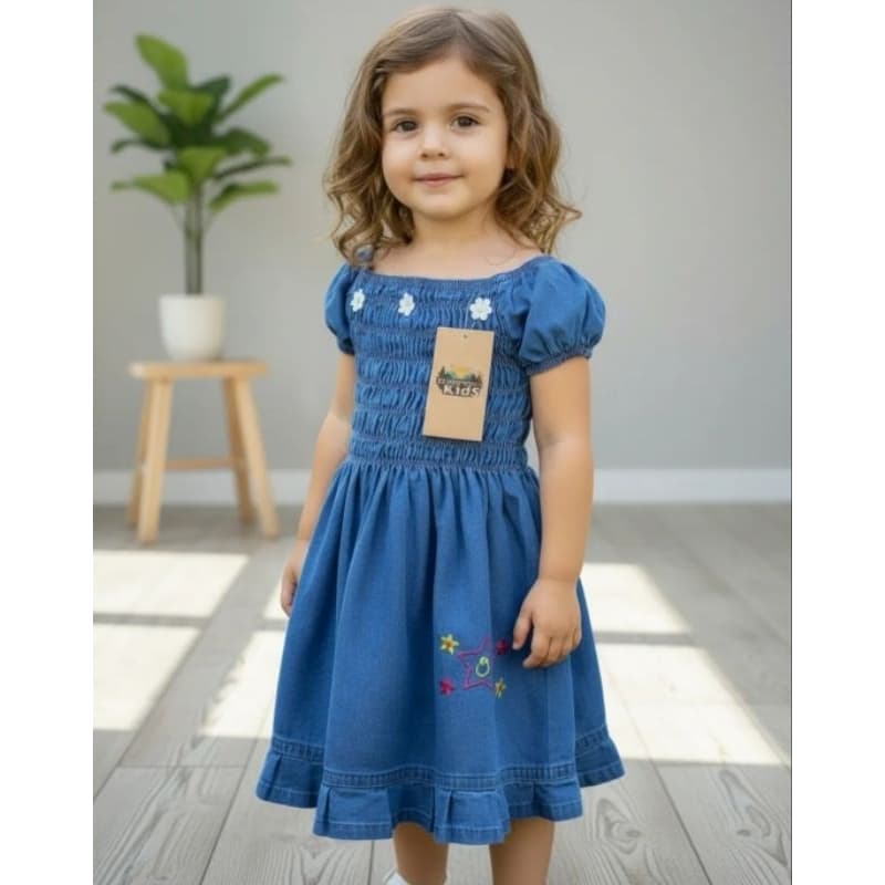 vestido jeans  menina infantil jardeneira  jeans bebê  tam 1 2 3 macacão feminina  jardeneira  criança  bebê tam 1 2 3