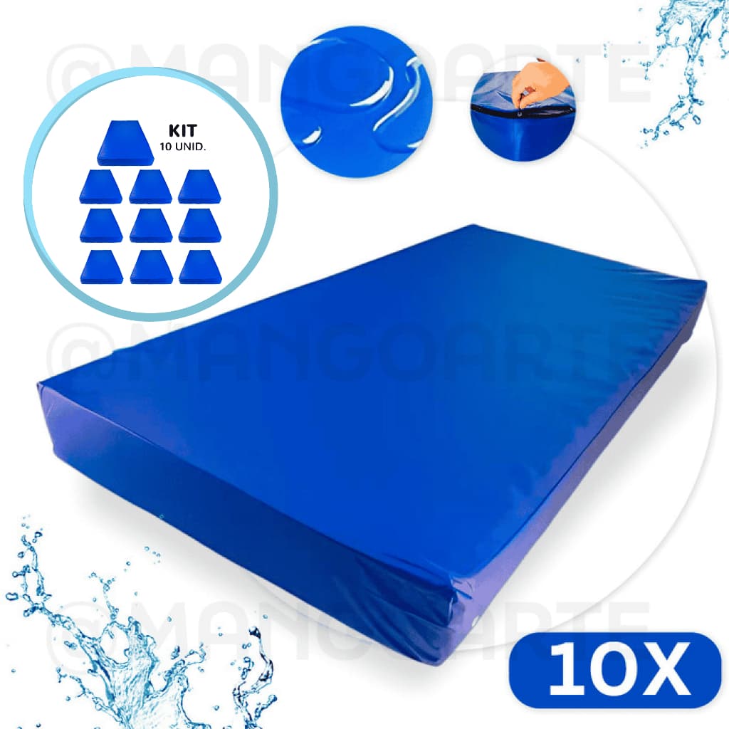 Kit 10 Capas Colchao Hospitalar Impermeáveis Para Colchão Solteiro Protetoras Azul Atacado Promoção