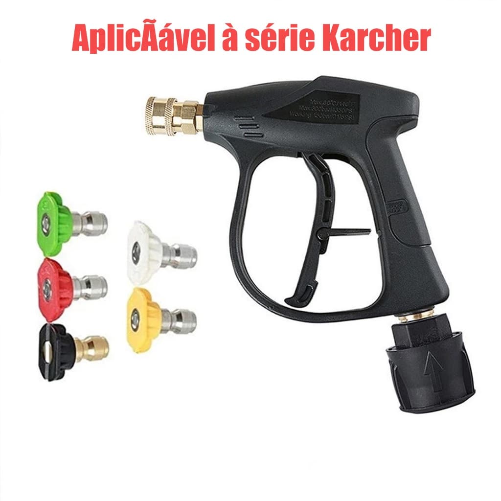 Pistola para lavadora alta pressão com bicos multifuncionais, compatível Karcher K2-K7, Bosch, Lavor, Wap