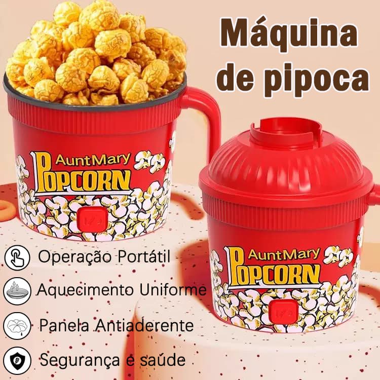 【Novo】Pipoqueira Elétrica Ar Quente Máquina 1L Cerâmica Antiaderente-220V Ideal para Casa e Festas