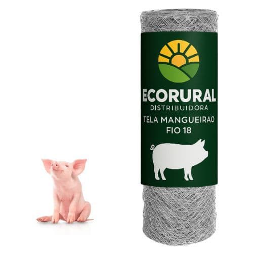 Tela Mangueirão Fio 18 1,00x15m Para Obras e Cercamento