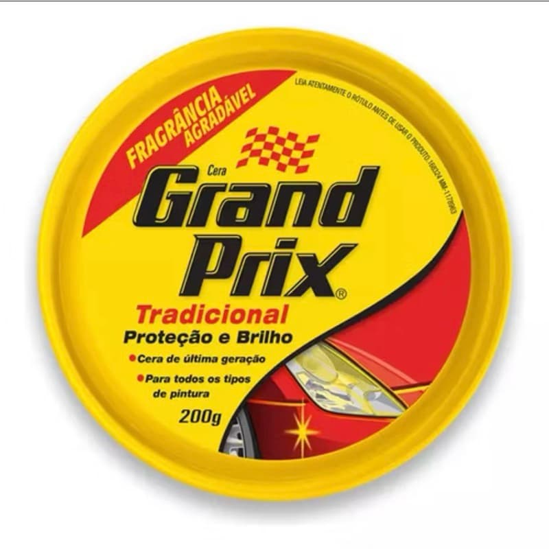 Grand Prix Tradicional Cera Automotiva Em Pasta Lata 200gr