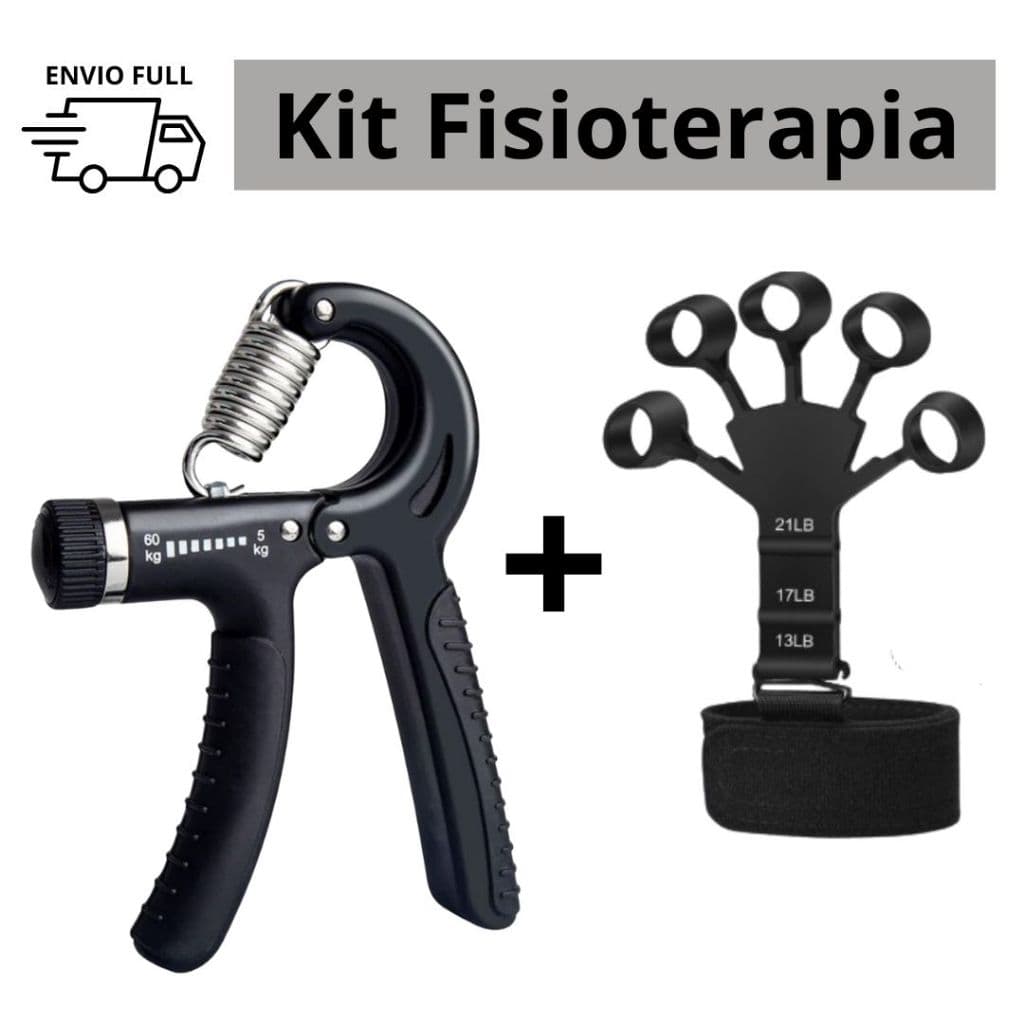 Kit Flexor de Punho  + Hand Grip de Dedo Ajustável Fisioterapia Exercício Fisioterapia
