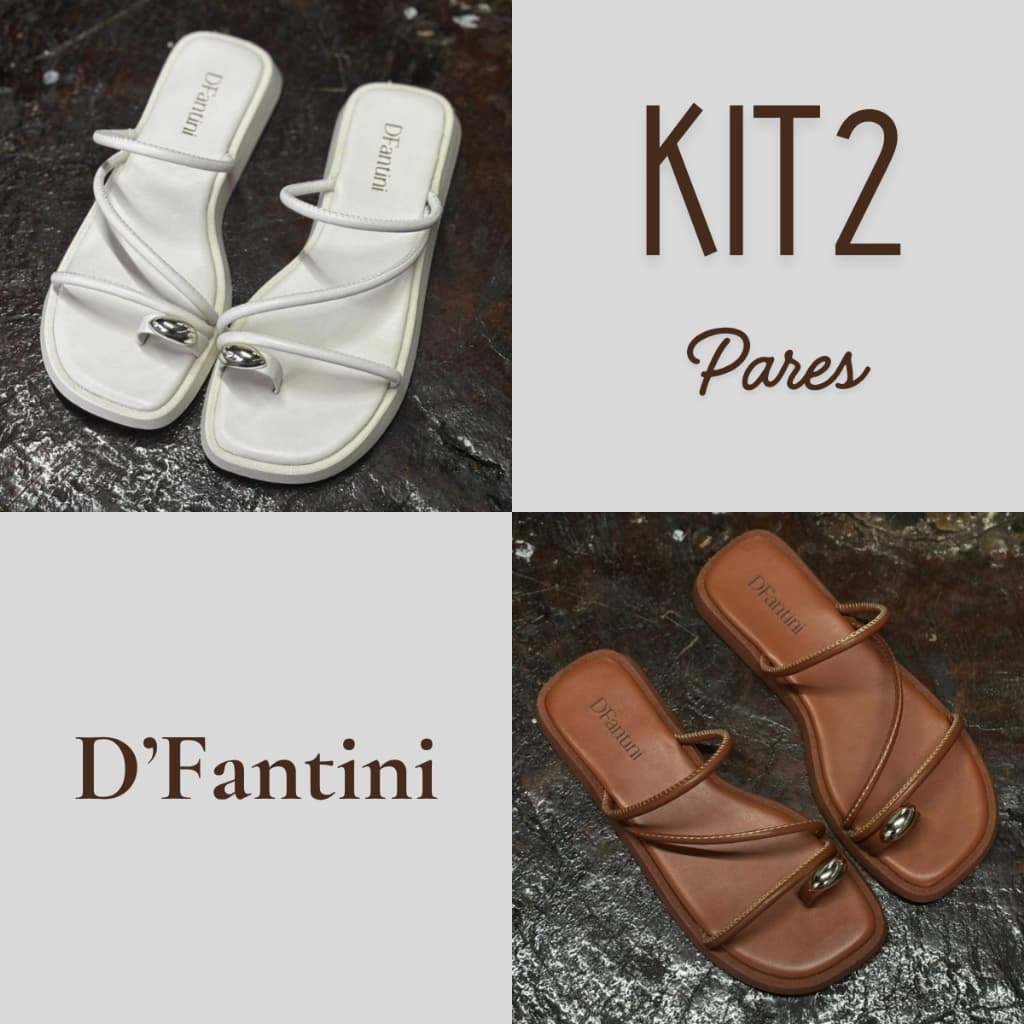 Kit 2 sandálias rasteiras Confort estilosa básica modinha verão