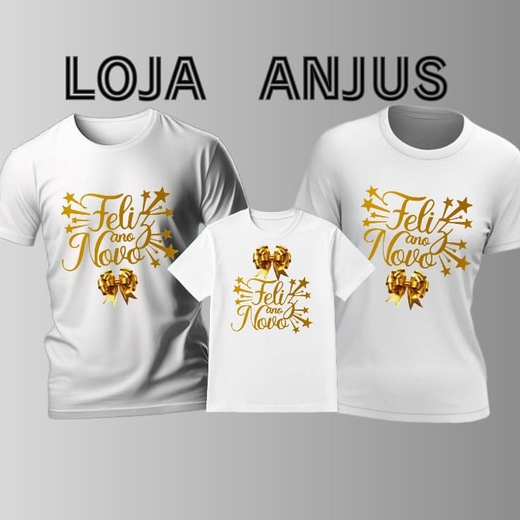 KIT personalizado 3 PEÇAFAMILIA FELIZ ANO NOVO LAÇO CORRA E GARANTA A SUA !!VEM 2026!!
