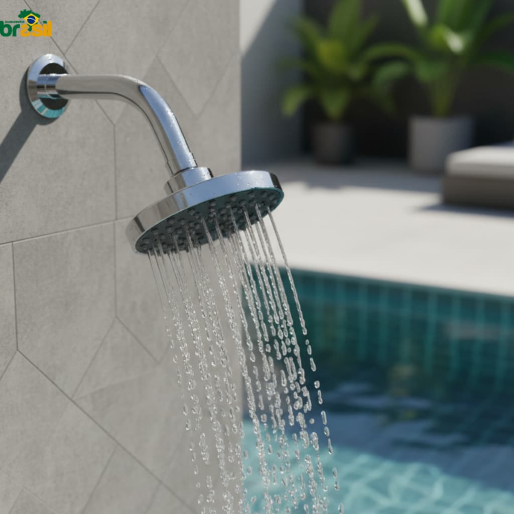 Chuveiro Ducha Fria Tubo Aquecimento Solar Gás piscina area externa alta pressão