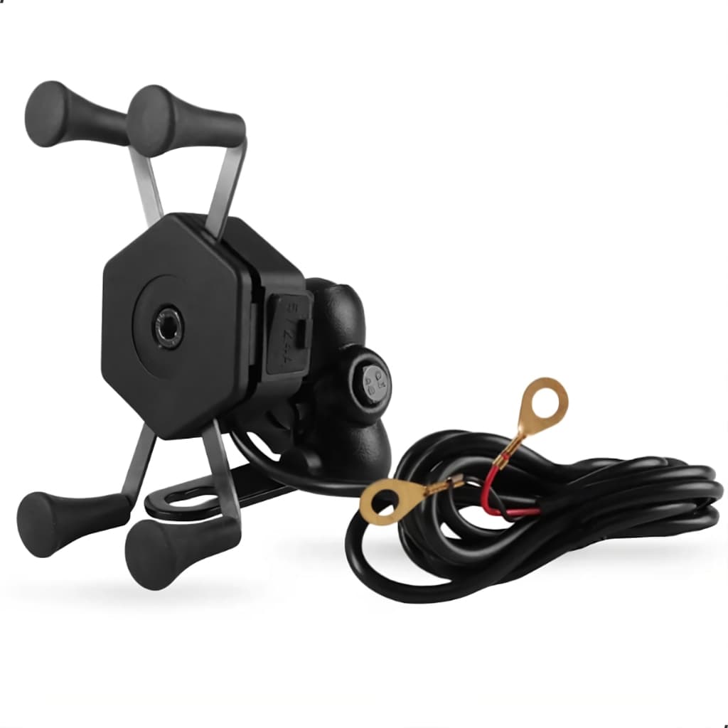 Suporte Celular Moto Garra X com Carregador USB Moto Carregador USB Universal Rotação 360°