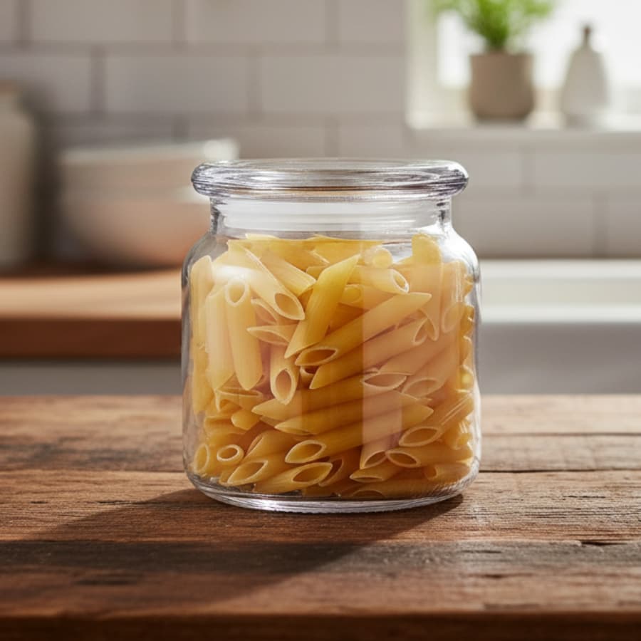 Pote Vidro Hermético Tampa Recipiente Porta Mantimentos Temperos Sementes Castanhas 780ml Ruvolo