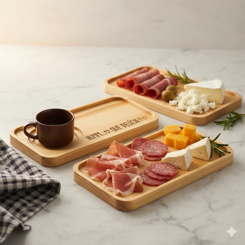 Porta Xícaras Madeira Pinus Premium – Decoração e Organização