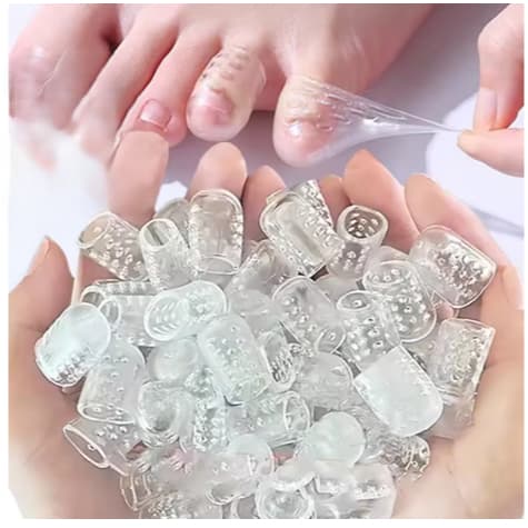 Silicone toe caps,transparente,anti-fricção, protetor de dedo do pé,evita bolhas,alívio da dor,cuidados com os pés.1 par