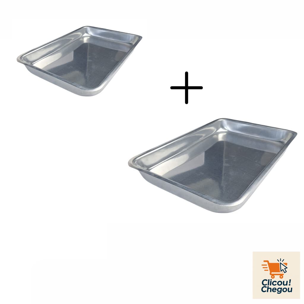 Assadeiras Regular Padrão Tamanho Nº01+Nº02 em Alumínio Resistente Polido -  KIT Nº01+Nº02