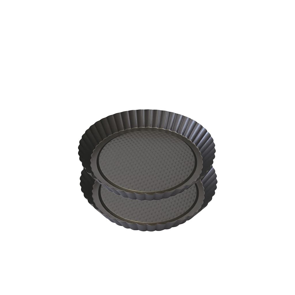 Kit 2 Formas 24cm Antiaderente Teflon Assadeira Forminhas Redonda Quiches Pizzas Bolos Assar Cozinha