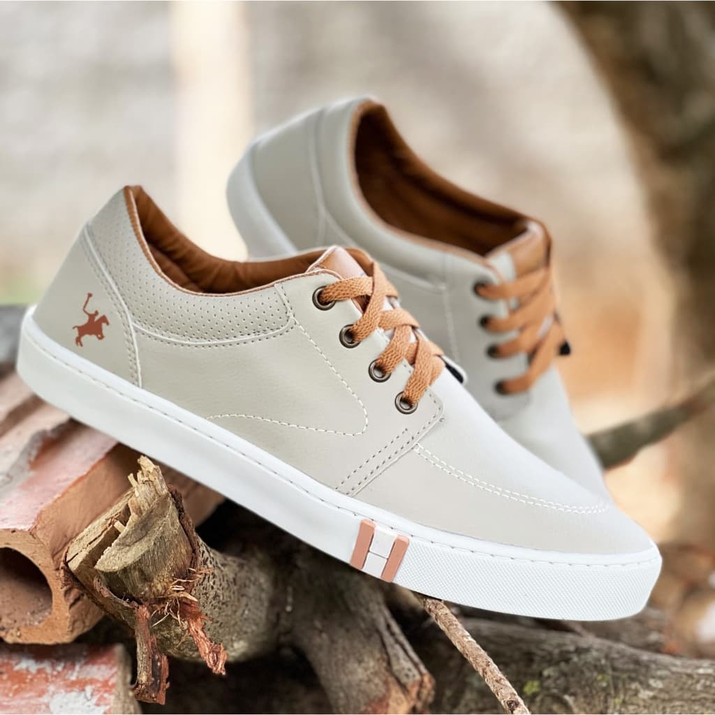 Sapatênis Casual Masculino Em Couro Solado Kalum Polo Na Moda Promoção