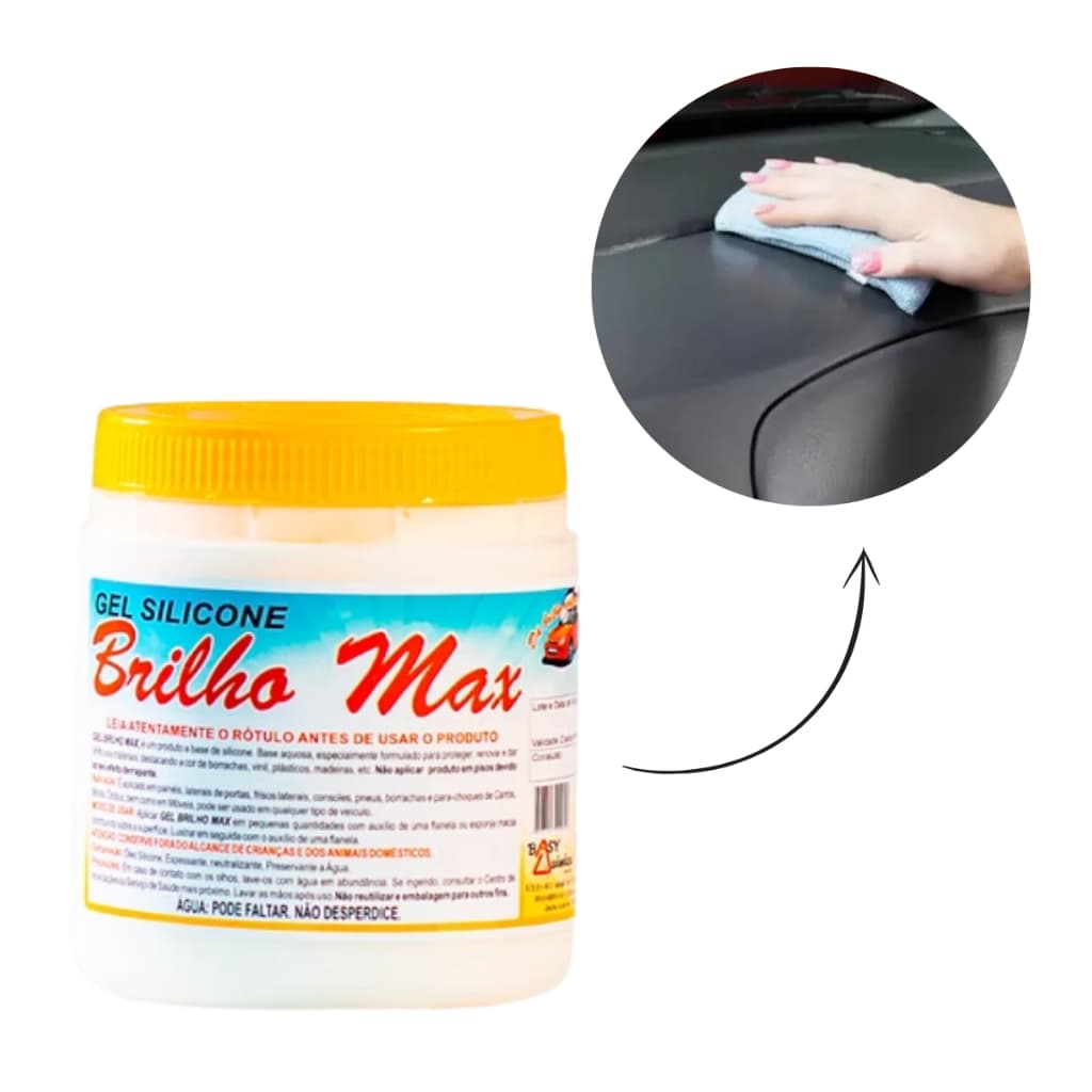 Gel Silicone 750g Adesivo Alto Brilho Protege Renova Multiuso Basy Química