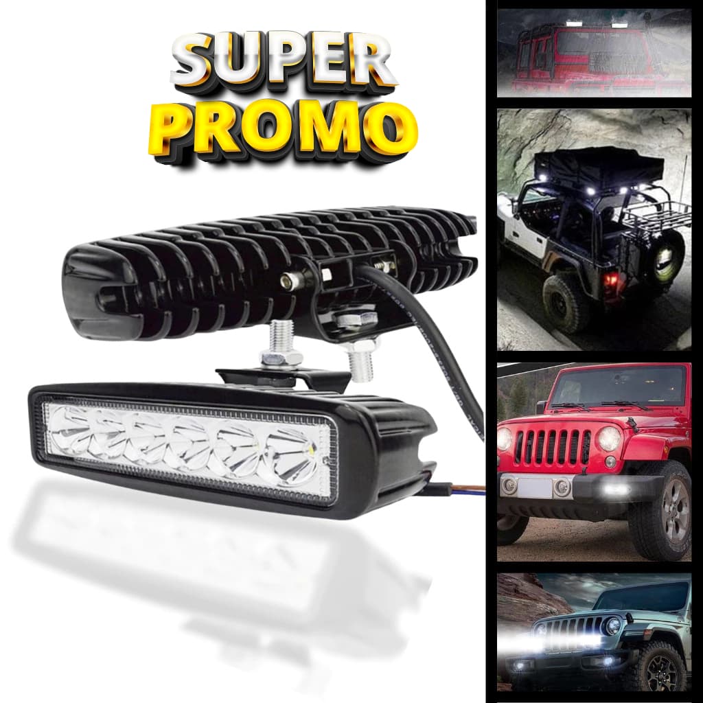 Par Farol de Milha Auxiliar Barra Universal Carro A prova d'água Off Road Moto Carro Caminhão suv Trator Ônibus 14