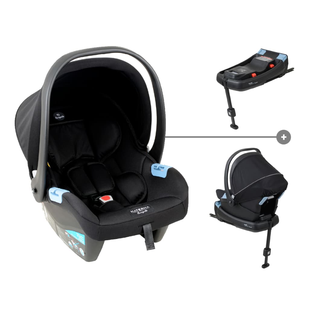 Kit Bebê Conforto e Base Burigotto Isofix Touring Materna 0 a 13kg