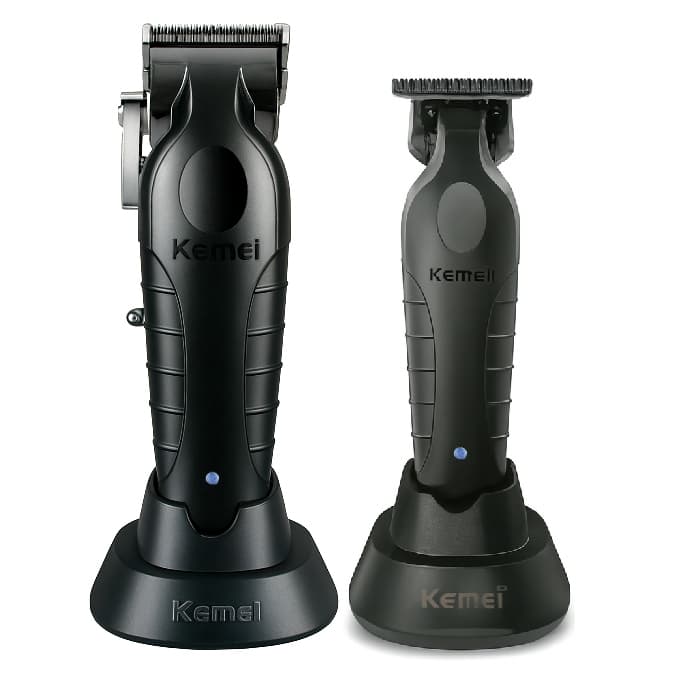 KIT BASE Máquinas Profissional Kemei Original KM-2296-G de Corte + Acabamento BASE KM-2299-G BASE