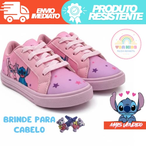 Tênis Infantil Confortável Escolar Menina + Brinde Tenis de Menina Kids Envio Rapido
