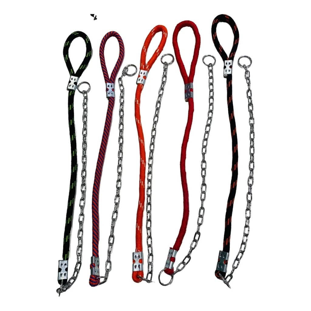 Guia Roliça Pet Cão Passeio Adestramento Enforcador 60c Elo Reto 12mm Enf3,0x60cm