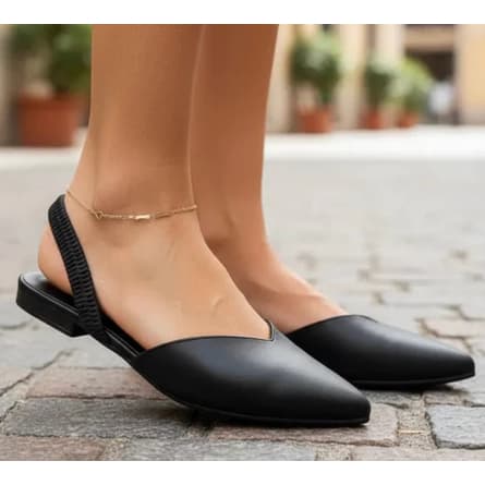 Sapatilha Feminina Beira Rio 4134.446 Bico Fino Confortável Macia Elegante Casual Social Trabalho