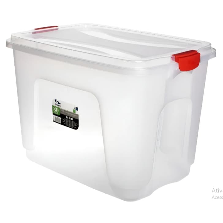 Caixa Organizadora Multiuso Transparente 50L/80L/120L - Rischioto