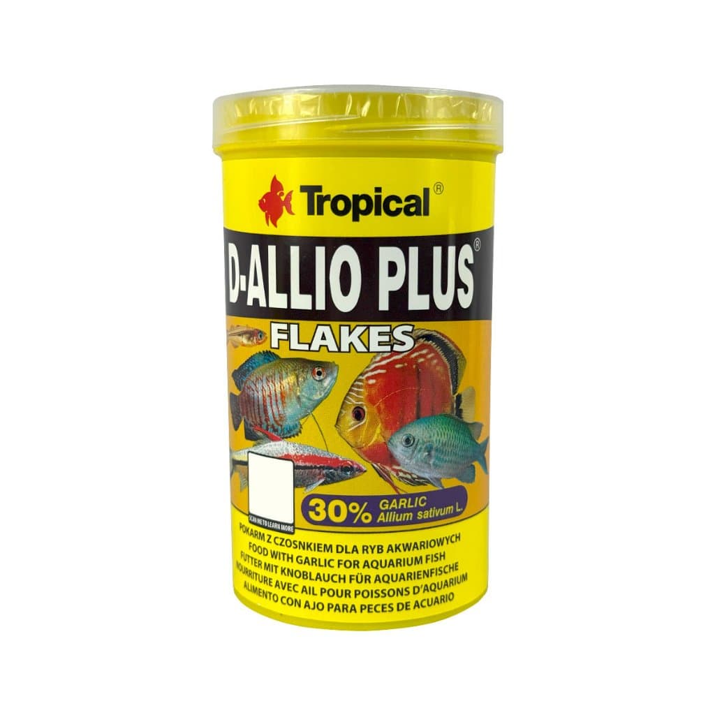 Ração Com Alho Para Peixes Tropical D-Allio Plus Flakes 20g